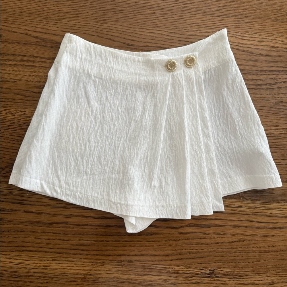 Zara CROSSOVER DARTED IVORY SKORT